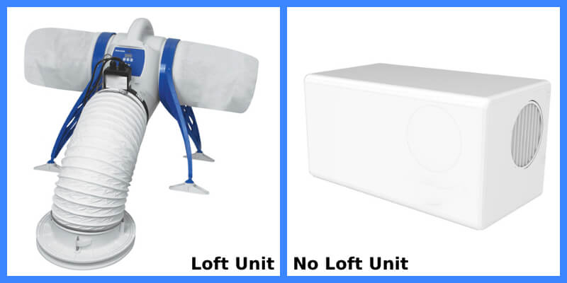 Positive Input Ventilation Units (PIV) for buildings with and without a loft